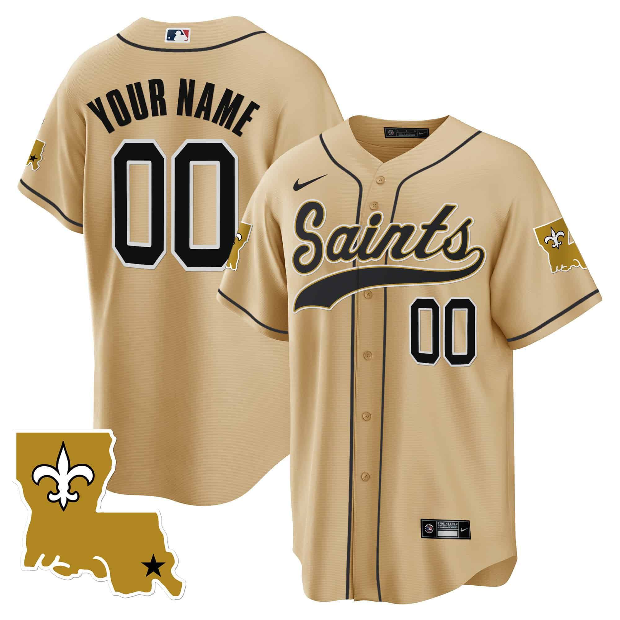 Men New Orleans Saints Yellow 2024 Nike 1987 Legacy Cool Base Custom NFL Jersey